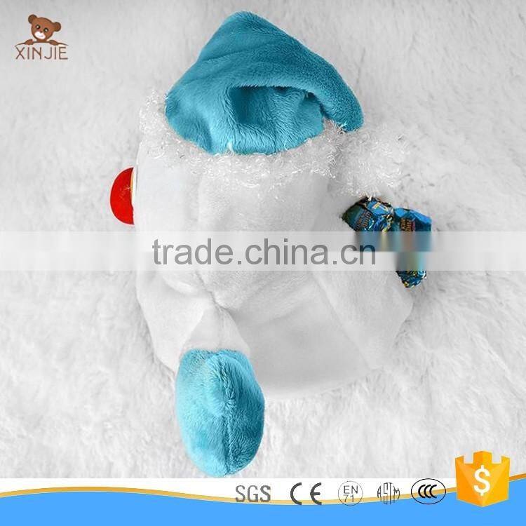 customize cheap plush snata claus christmas candy bag