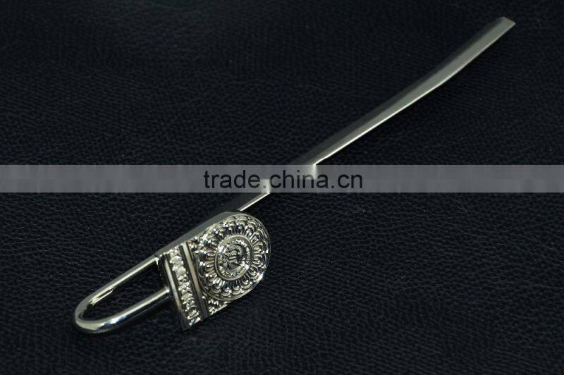 promotion custom silver metal bookmarks with logo