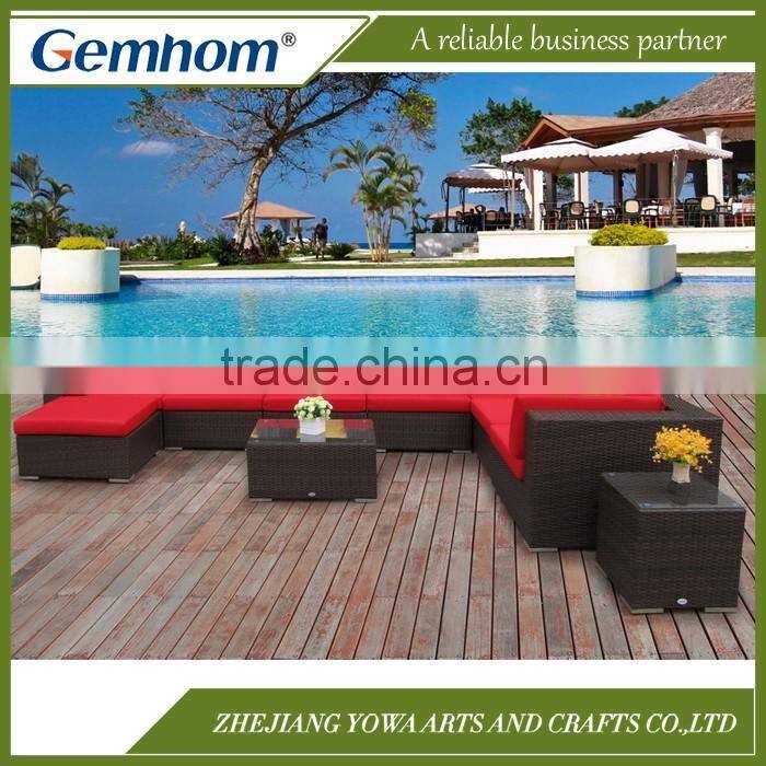 Leisure black fake wicker outdoor furniture