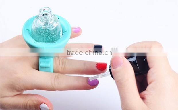 Silicone Nail Polish Bottle Holder, Wearable Nail Polish Holder, Nail Art Polish Finger Stand Ring