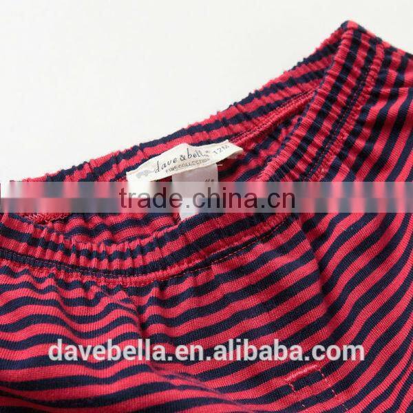 DB799 dave bella 2014 fall/winter printed long sleeve baby clothing sets for girl wholesale printed sets baby clothing sets