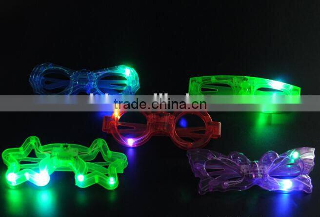 Plastic Flashing Light Up LED Glasses for girls