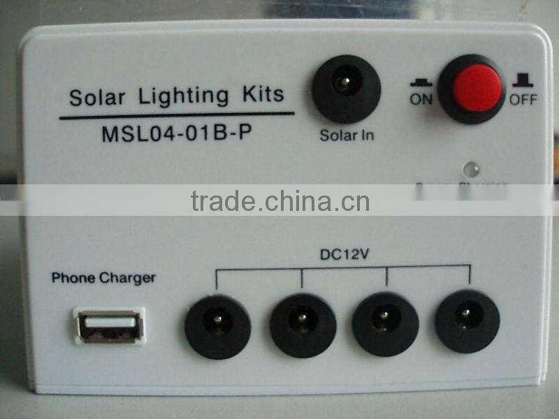 10w solar home lights--phone charger,4 led bulbs,home use