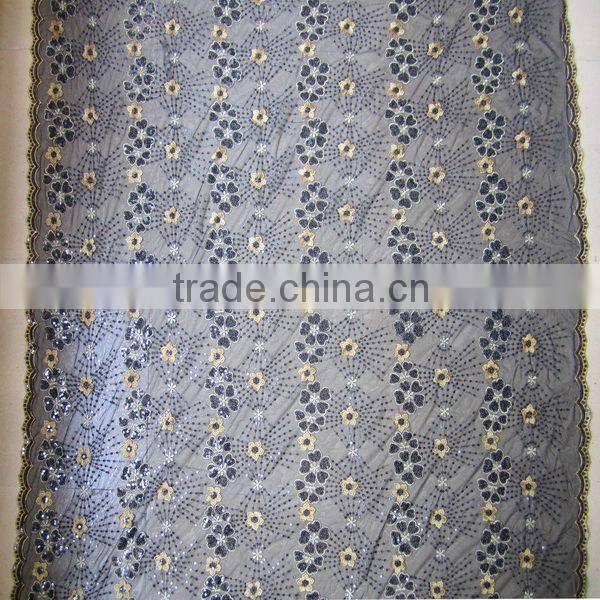 2017 New arrival Special Embroidery design beaded sequin metallic thread mixed Chemical embroider Frabric for Brand Garment