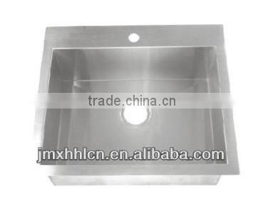 2015 hotsell 30"x18" zero radius handmade stainless steel bathroom sink