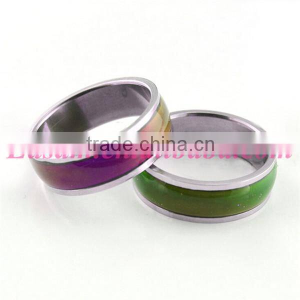 High quality mood ring with colors,12 color mood ring color changing ring