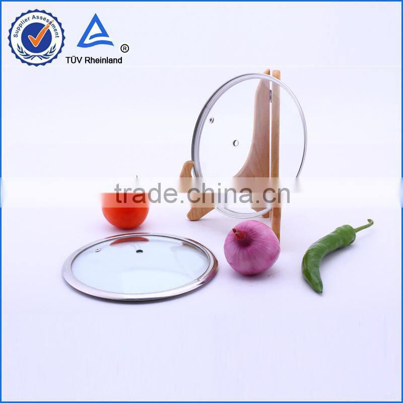 T- type glass lid with one steam hole and knob hole