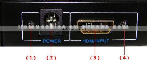 HDMI Splitter 3D 1 Input 2 Output Amplifier Switch Box Hub 1x2 HDTV 1080p 3D