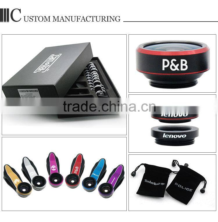innovative phone accessories clip 198 degree fisheye lens 0.63x super wide angle lens+15x macro lens smartphone special lens