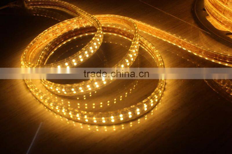 2015 new factory price super bright double row 3528 5050 5730 2835 led strip 220v warm white ribbon 120smd/M
