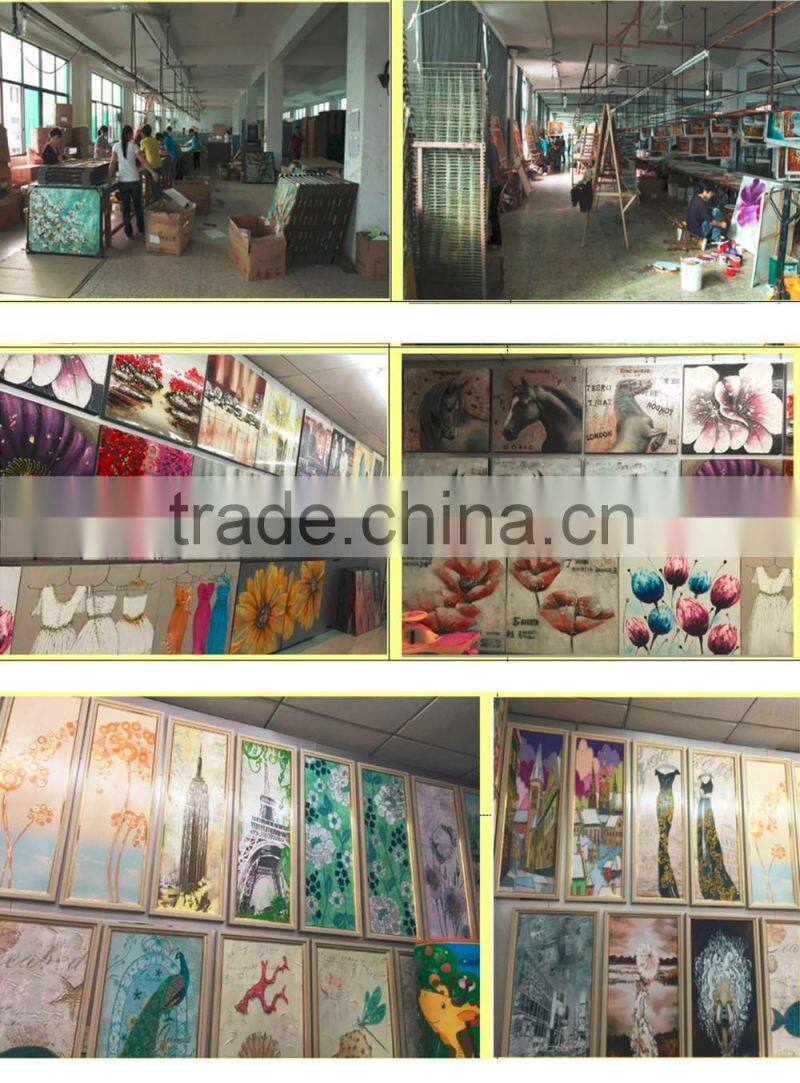 Canvas elk oil painting for living room wall decorative/elk cartoon oil paintings