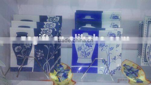 2015 new decal printing square glass plate