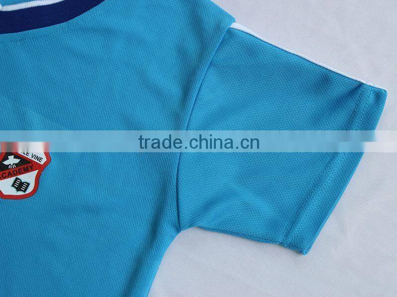 OEM 100% Polyester t shirt V neck ,heat transfer printing t shirt