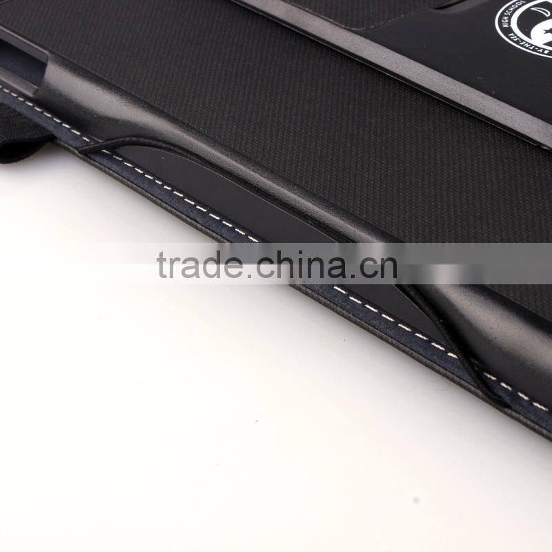 Oblique fabric rotating shape gear leather case for iPad Air