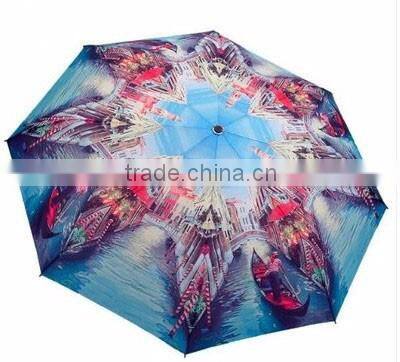 Digital print heat tansparent imprint ODM auto open close high quality best folding umbrella