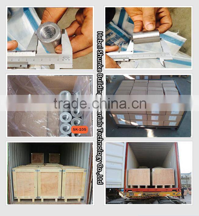 Upset forging straight screw thread coupler rebar coupler