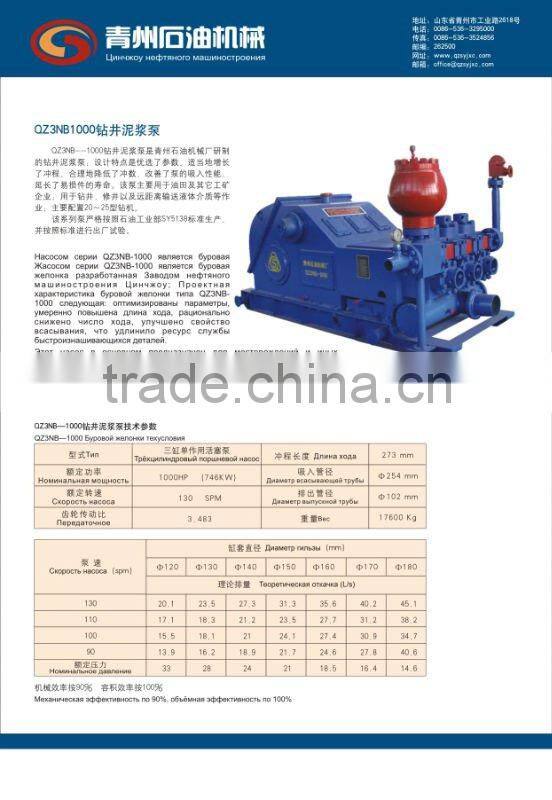 3NB1000 DRILLING MUD PUMP USE IN OILFIELD