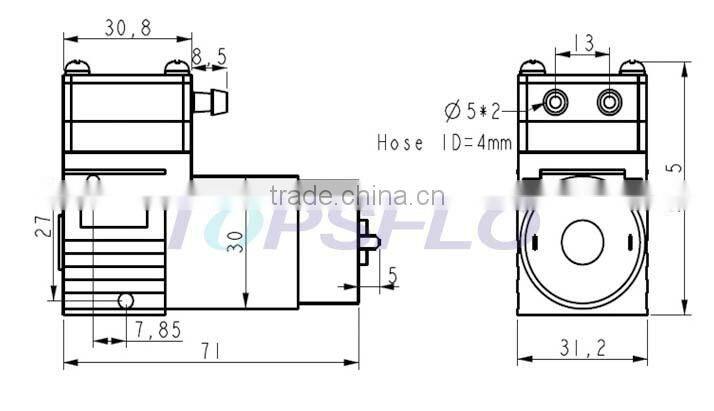 TF30A-B Brush 6v 12v 24v mini diaphragm DC liquid vacuum pump
