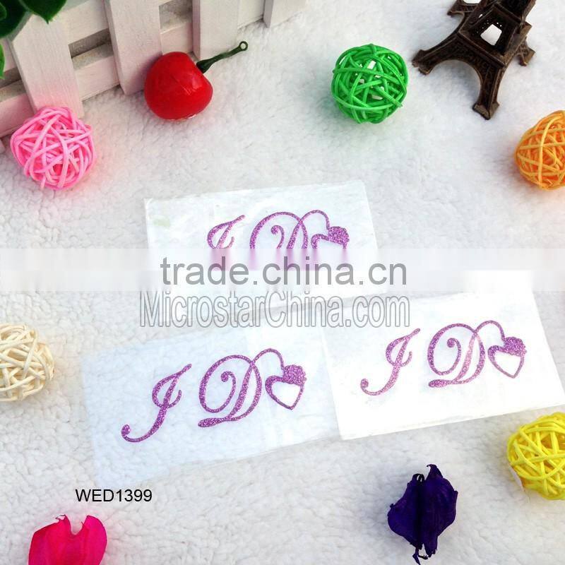 acrylic rhinestone Wedding Shoe Stickers I DO sticker for shoe,I DO shoe sticker,high quality rhinestone Wedding Stickers