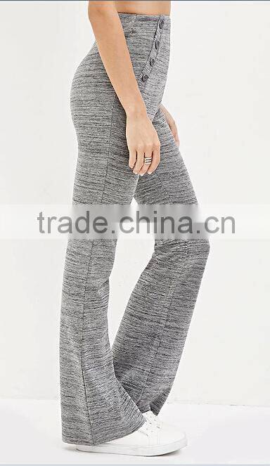 2015 Hot-selling china wholesale trousers fabric space dye flared pants for women