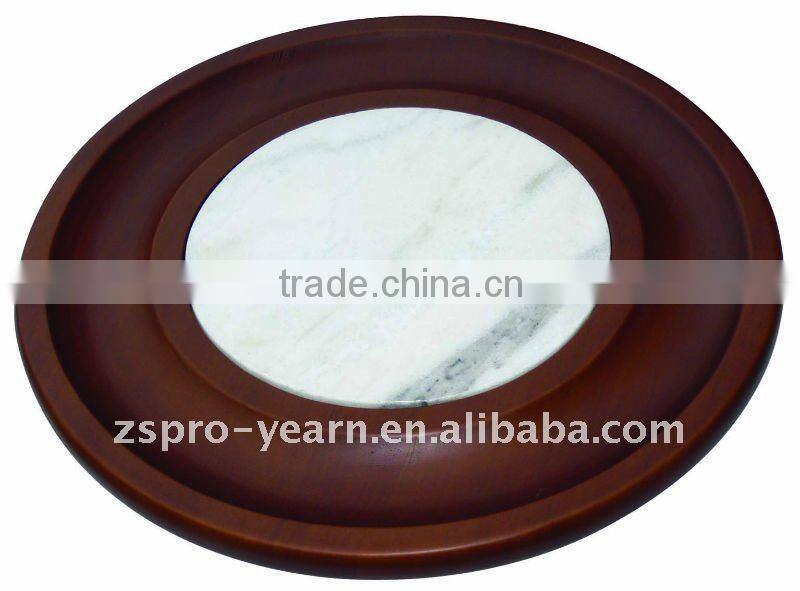 Acacia Wood Cutting Board Chopping Block with Handle and Leaf Shape