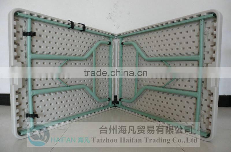 6FT folding portable plastic picnic table /outdoor picnic table folding in half /cheap and light camping table