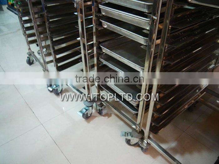 15 pans Stainless Steel higher tray trolley