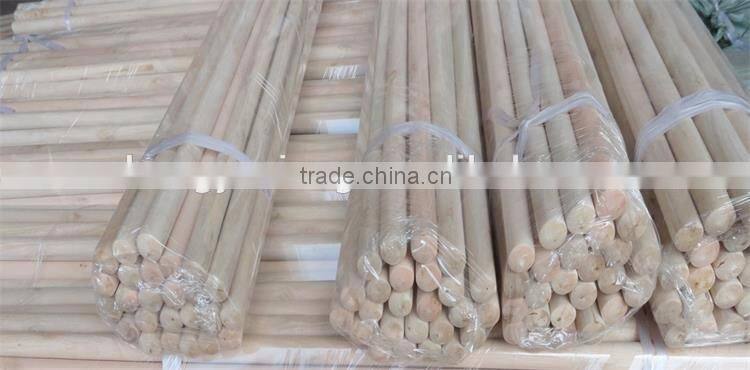 Natural eucalyptus wood round broom stick