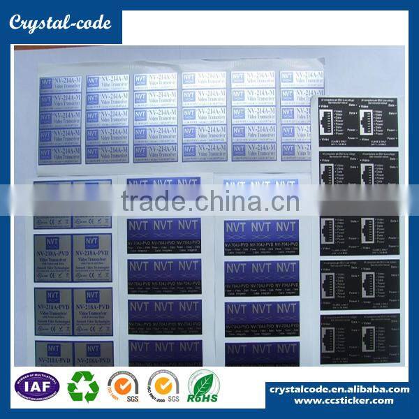 Gold hot stamp metallic anti-counterfeit capsule bottle PET label