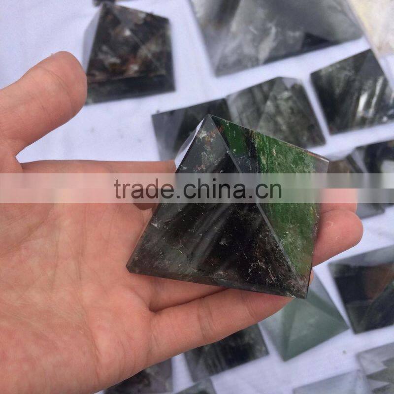 Gorgeous High Quality Green Phantom Crystal Pyramid Decor