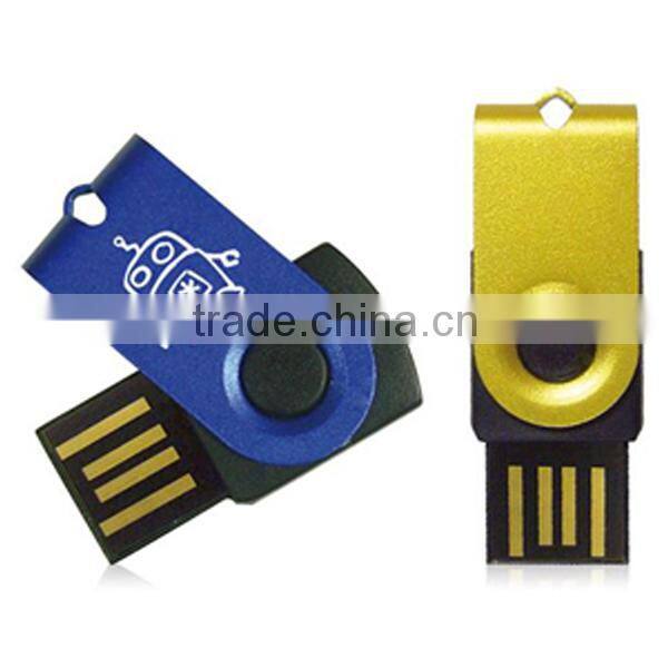 Mini swivel usb flash drive with waterproof grade A chip
