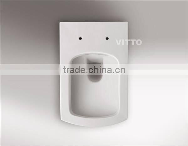 good quality European standard ceramic wall hung rectangle toilet