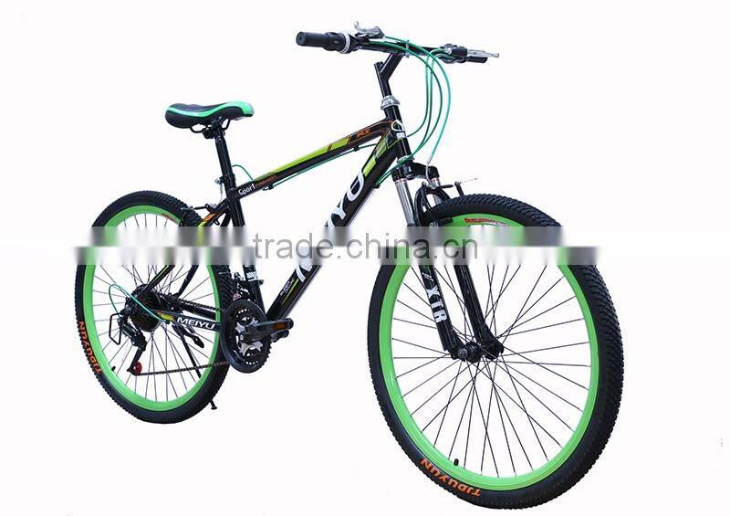 26-inch dual V brake mountain bike 21 speed high carbon steel student bicycle