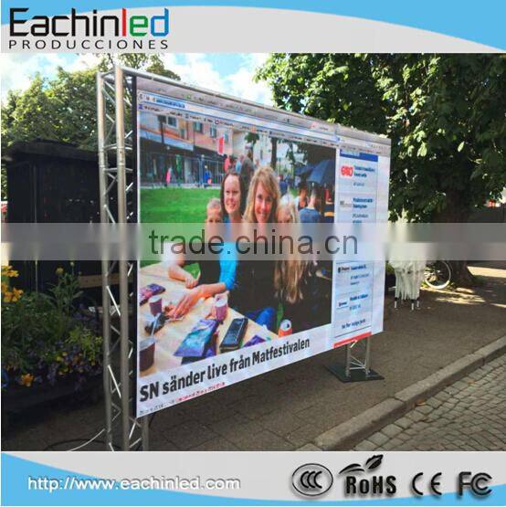 full color P10 outdoor led video jumbo led display die cast aluminum cabinet 640*640 mm