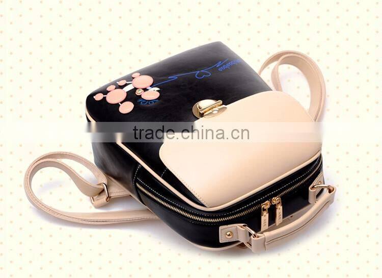 Wholesale Fashion Beauty Lady leather Bags Backpacks Leather laptop backpack