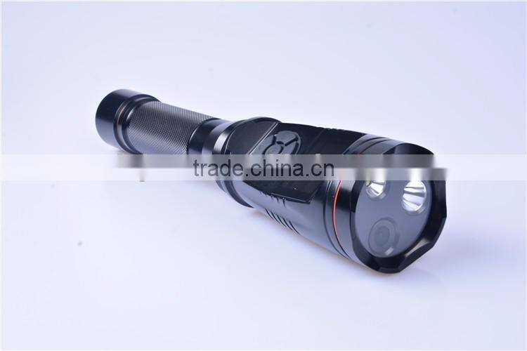 Waterproof IP56 video recording flashlight support long time recording