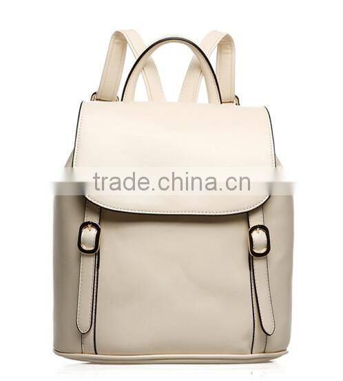 leather backpack college girl style knapsack woman gender casual laptop bag