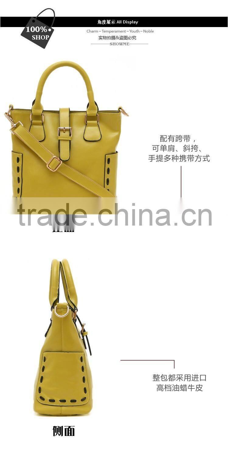 2016 new style daily handbags for girls genuine leather women tote handbags