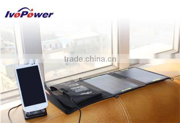 Free Sample!!!Ivopower 7W Solar Mobile Charger, High Quality Solar Charger Bag