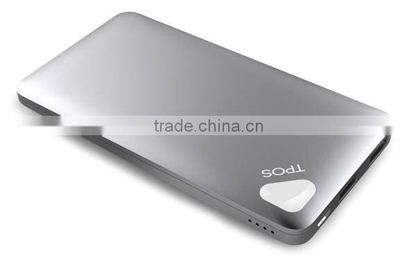 Super slim ABS 10000mAh lithium polymer power bank for smartphones
