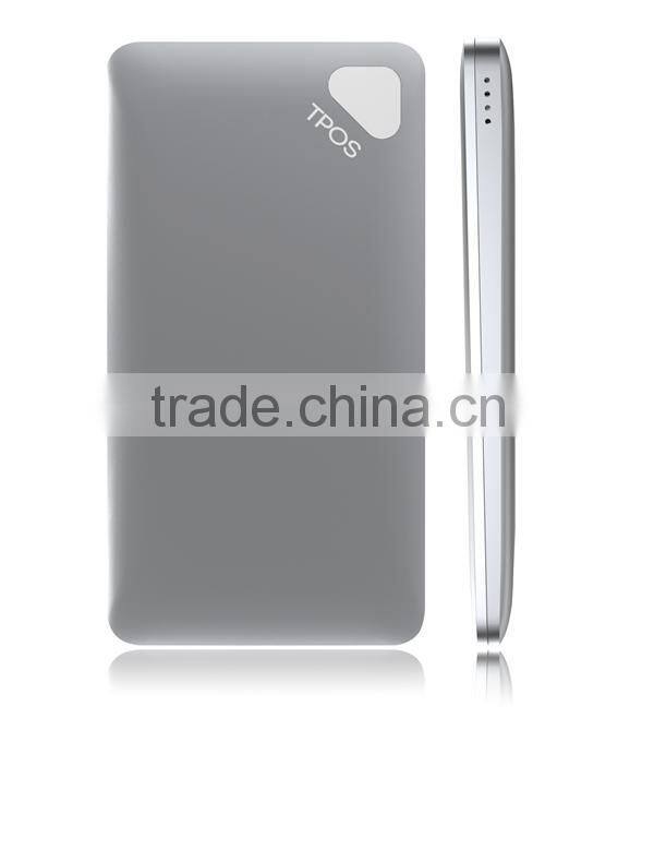 Super slim ABS 10000mAh lithium polymer power bank for smartphones
