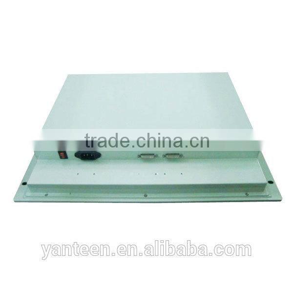 Front plate IP65 17inch Rack Mount Industrial LCD Mnitor with vandal-proof or anti-glare protective glass