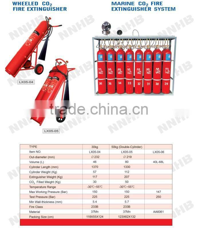 10-50kg wheeled CO2 fire extinguisher