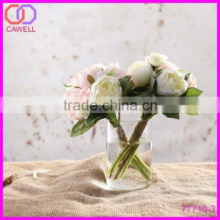 yiwu bulk wholesale 12" wedding bridal peony silk artificial flowers