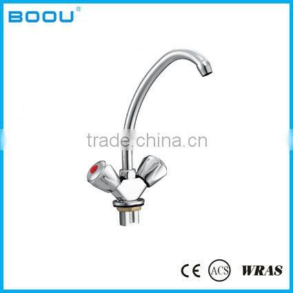 brass and zinc tap double handle basin faucet