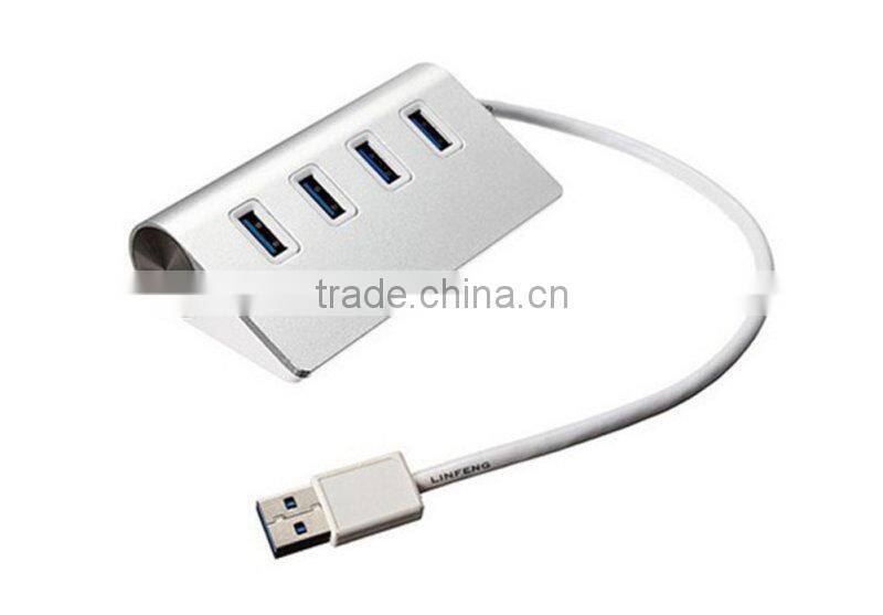 Mini 4 port USB3.0 Hub Supports 5 Gb/s Compatible with USB3.0/USB2.0/1.1