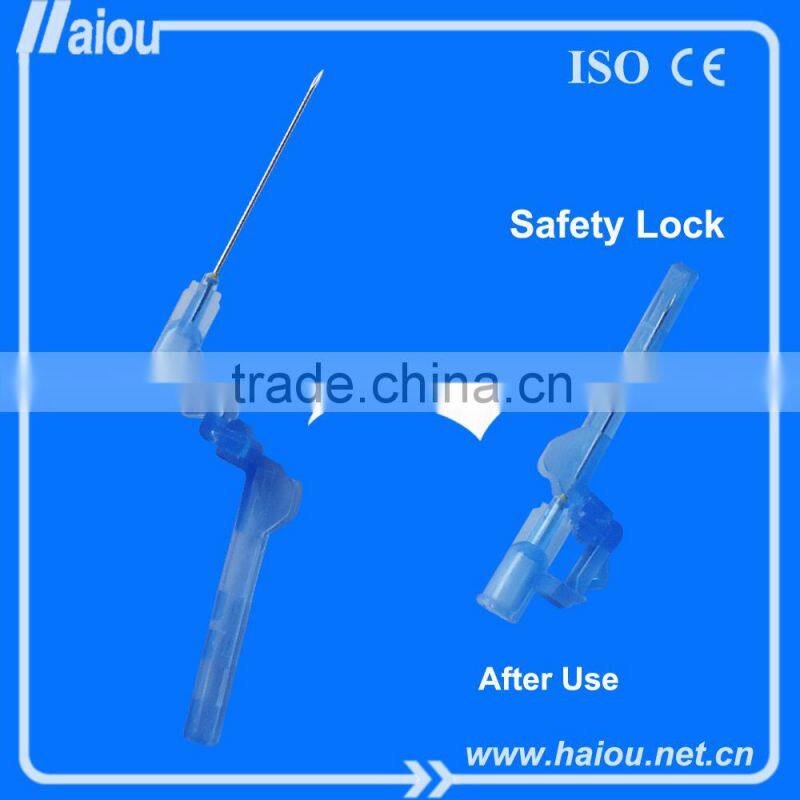 Automatically lock safety injection needle