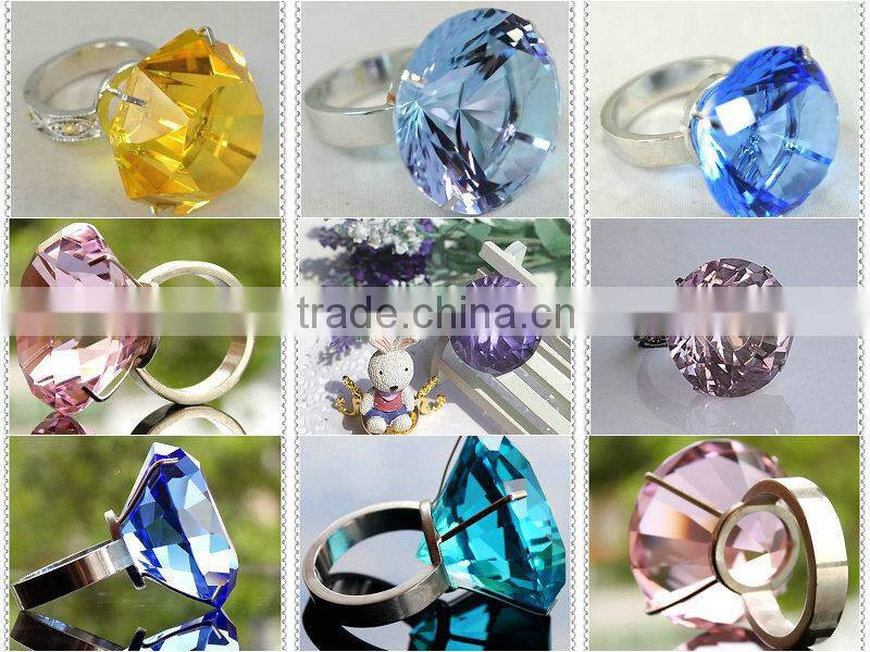 Logo Customized Optic Crystal Napkin Ring For Wedding Rhinestone Gift