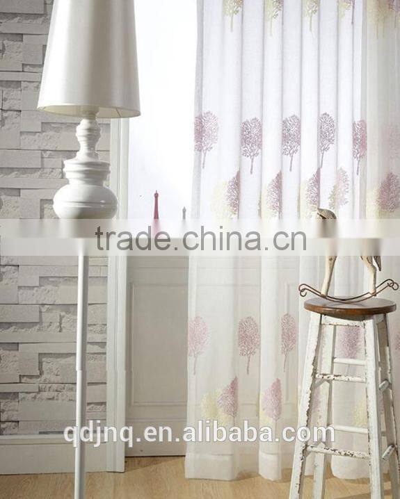 Wholesale China Elegent Patterned Modern Embroidered Sheer Voile Curtains