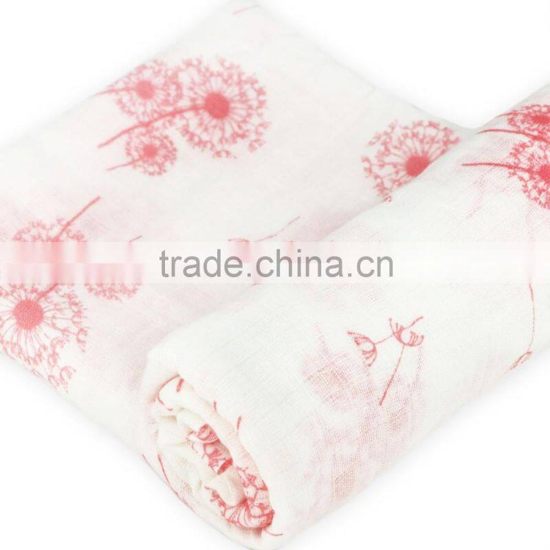 Hot Sales cotton Wrap Muslin Swaddle Wholesale 110cm X 110cm After Washing